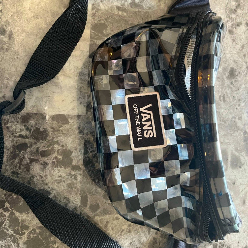Clear Vans fanny pack. Super cute to go with outfits in this hot weather